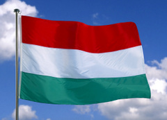 vlag Hongarije wapperend