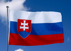 vlag Slowakije wapperend