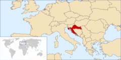 Geografische ligging Kroatië