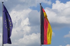 Europese en Duitse vlag