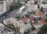 Campus van de Amerikaanse Academie van Larnaca, een multicommunal middelbare school in Larnaca, Cyprus