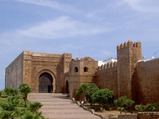 Poort van het paleis in Rabat, Marokko.